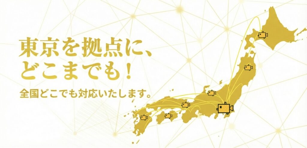 東京を拠点に、どこまでも!全国どこでも対応いたします。